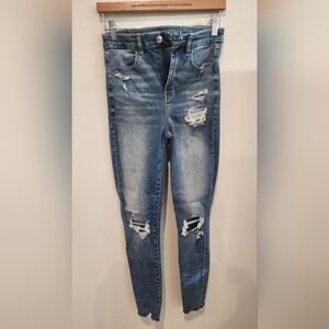 American Eagle Next Level High Rise Jeggings Sz 2 Regular